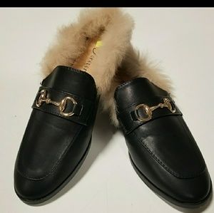 Brand New faux fur loafers